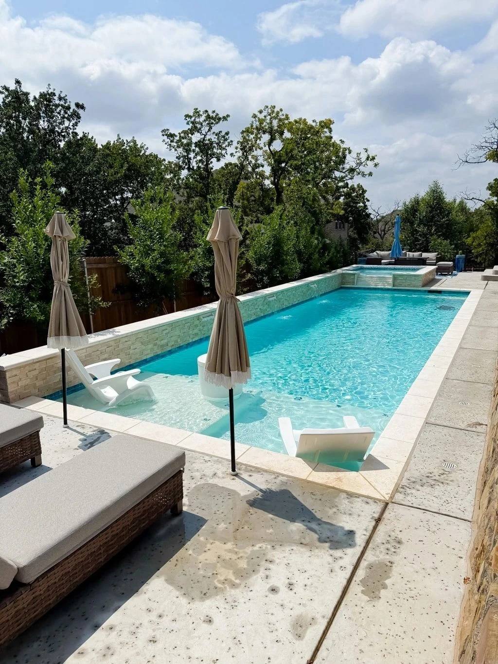 Outdoor Oasis pool environment designed for relaxation